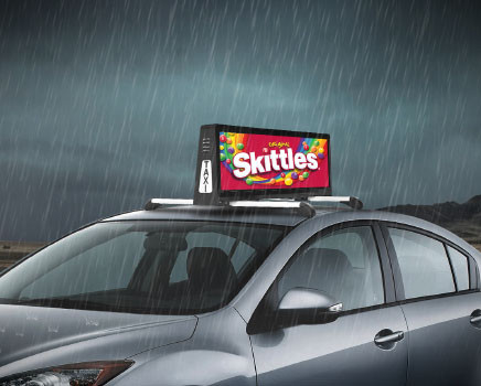 Dış Reklam İçin 2.5mm 3mm Taksi Üstü Led Ekran