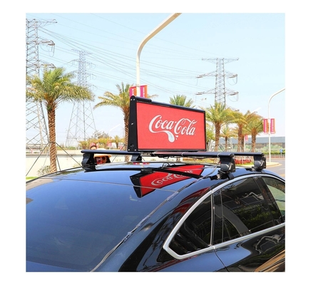 ODM 3G 4G WiFi Dijital Taksi Üstü Led Araba Çatısını Gösterir
